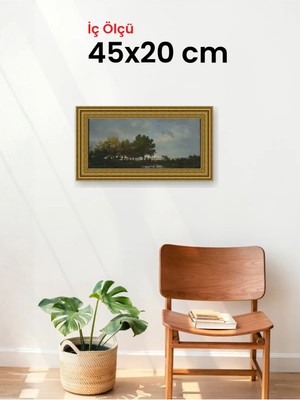 Hars Gallery Klasik Altın Çerçeve 45 x 20 cm Camlı