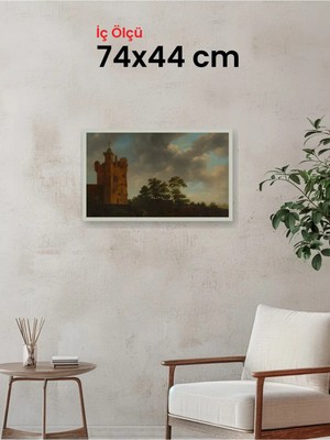 Hars Slim Ince Profil Gümüş Çerçeve 74 x 44 cm Camlı