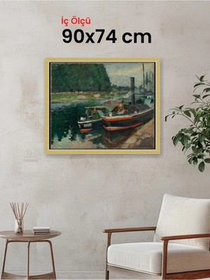 Hars Royal Klasik Desenli Çok Renkli Çerçeve 90 x 74 cm Camlı