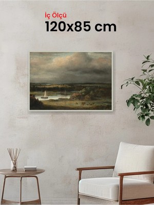 Hars Slim Ince Profil Gümüş Çerçeve 120 x 85 cm Camlı