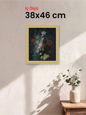 Hars Royal Klasik Desenli Çok Renkli Çerçeve 38 x 46 cm Şeffaf Korumalı Pvc