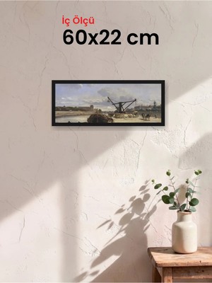 Hars Slim Ince Profil Siyah Çerçeve 60 x 22 cm Camlı