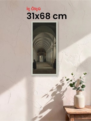 Hars Slim Ince Profil Gümüş Çerçeve 31 x 68 cm Camlı