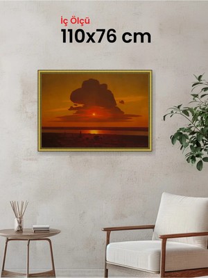 Hars Royal Klasik Desenli Altın Çerçeve 110 x 76 cm Camlı