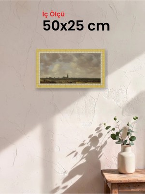 Hars Royal Klasik Desenli Çok Renkli Çerçeve 50 x 25 cm Şeffaf Korumalı Pvc
