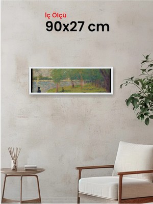 Hars Slim Ince Profil Beyaz Çerçeve 90 x 27 cm Camlı