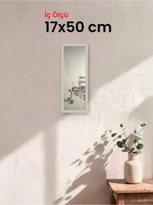 Hars Slim Ince Profil Gümüş Çerçeve 17 x 50 cm Şeffaf Korumalı Pvc