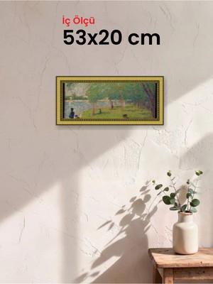 Hars Royal Klasik Desenli Altın Çerçeve 53 x 20 cm Camlı