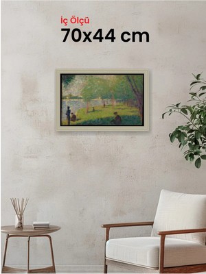 Hars Vintage Eskitme Beyaz Çok Renkli Çerçeve 70 x 44 cm Camlı