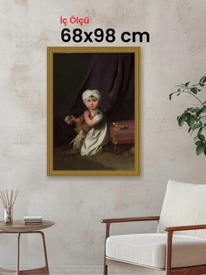 Hars Gallery Klasik Altın Çerçeve 68 x 98 cm Şeffaf Korumalı Pvc