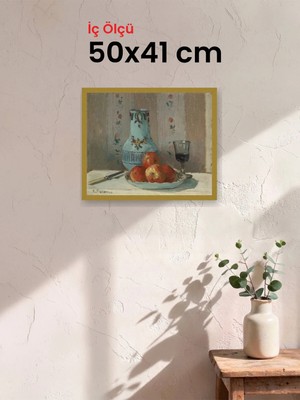 Hars Slim Ince Profil Altın Çerçeve 50 x 41 cm Şeffaf Korumalı Pvc