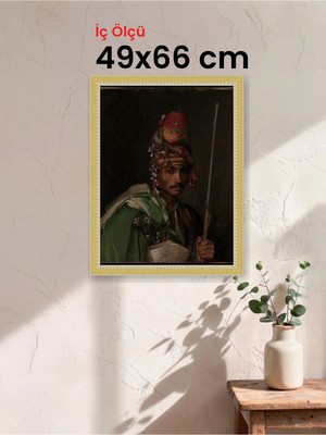 Hars Royal Klasik Desenli Çok Renkli Çerçeve 49 x 66 cm Şeffaf Korumalı Pvc