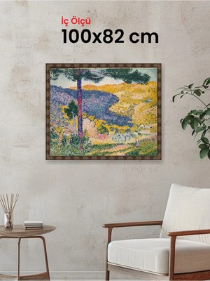 Hars Heritage Eskitme Kahverengi Çerçeve 100 x 82 cm Camlı