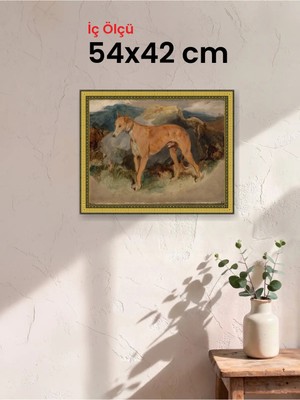 Hars Royal Klasik Desenli Altın Çerçeve 54 x 42 cm Şeffaf Korumalı Pvc