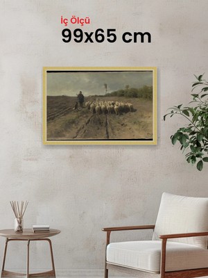 Hars Royal Klasik Desenli Çok Renkli Çerçeve 99 x 65 cm Camlı