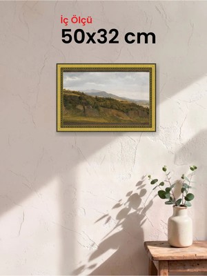 Hars Royal Klasik Desenli Altın Çerçeve 50 x 32 cm Şeffaf Korumalı Pvc