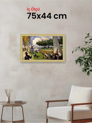 Hars Royal Klasik Desenli Çok Renkli Çerçeve 75 x 44 cm Camlı