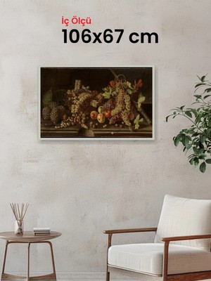 Hars Slim Ince Profil Gümüş Çerçeve 106 x 67 cm Camlı