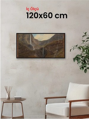 Hars Slim Ince Profil Siyah Çerçeve 120 x 60 cm Camlı