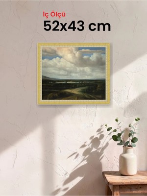 Hars Royal Klasik Desenli Çok Renkli Çerçeve 52 x 43 cm Şeffaf Korumalı Pvc