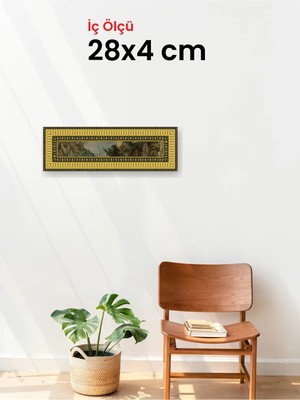 Hars Royal Klasik Desenli Altın Çerçeve 28 x 4 cm Camlı