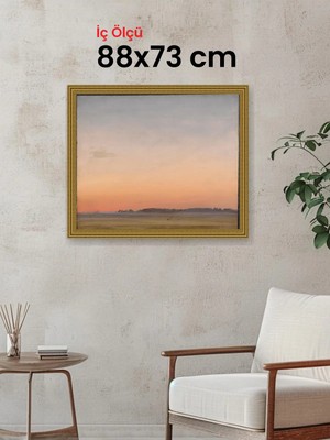 Hars Gallery Klasik Altın Çerçeve 88 x 73 cm Şeffaf Korumalı Pvc