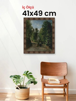 Hars Heritage Eskitme Kahverengi Çerçeve 41 x 49 cm Şeffaf Korumalı Pvc