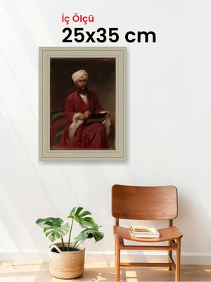 Hars Vintage Eskitme Beyaz Çok Renkli Çerçeve 25 x 35 cm Camlı