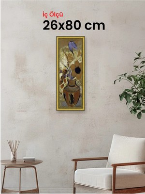 Hars Royal Klasik Desenli Altın Çerçeve 26 x 80 cm Şeffaf Korumalı Pvc