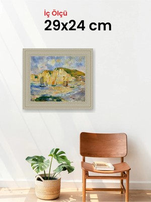 Hars Vintage Eskitme Beyaz Çok Renkli Çerçeve 29 x 24 cm Camlı