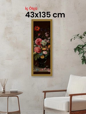 Hars Gallery Klasik Altın Çerçeve 43 x 135 cm Şeffaf Korumalı Pvc