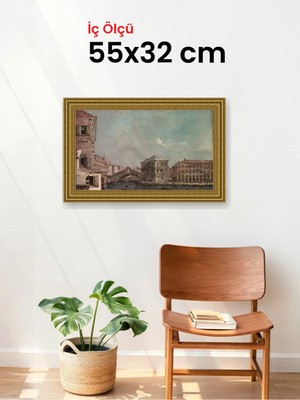 Hars Gallery Klasik Altın Çerçeve 55 x 32 cm Camlı