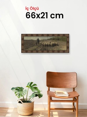 Hars Heritage Eskitme Kahverengi Çerçeve 66 x 21 cm Camlı
