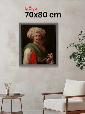 Hars Royal Klasik Desenli Gümüş Çerçeve 70 x 80 cm Şeffaf Korumalı Pvc