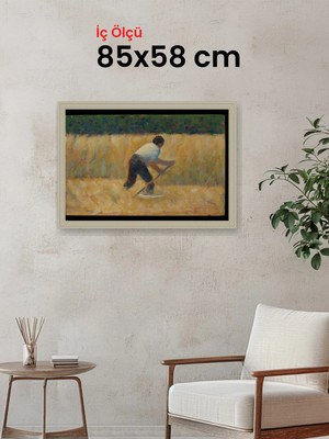 Hars Vintage Eskitme Beyaz Çok Renkli Çerçeve 85 x 58 cm Camlı
