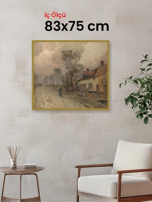 Hars Slim Ince Profil Altın Çerçeve 83 x 75 cm Camlı