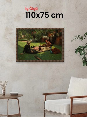 Hars Heritage Eskitme Kahverengi Çerçeve 110 x 75 cm Şeffaf Korumalı Pvc