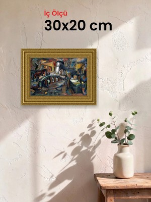 Hars Gallery Klasik Altın Çerçeve 30 x 20 cm Camlı