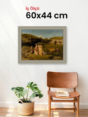 Hars Gallery Klasik Gümüş Çerçeve 60 x 44 cm Camlı