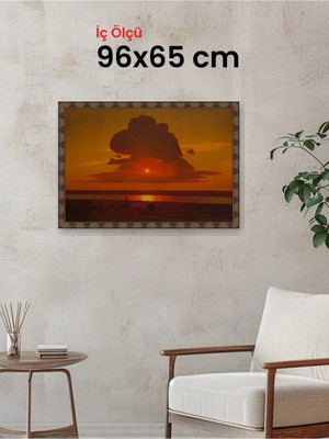 Hars Heritage Eskitme Kahverengi Çerçeve 96 x 65 cm Camlı