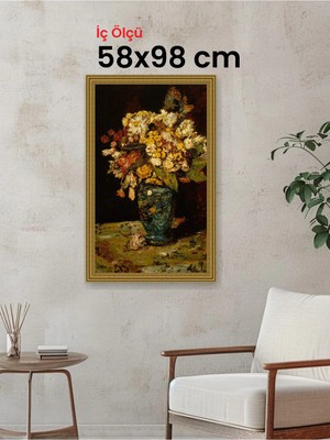 Hars Gallery Klasik Altın Çerçeve 58 x 98 cm Şeffaf Korumalı Pvc