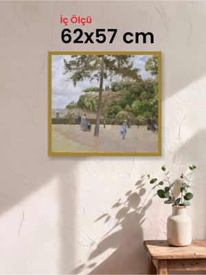 Hars Slim Ince Profil Altın Çerçeve 62 x 57 cm Şeffaf Korumalı Pvc