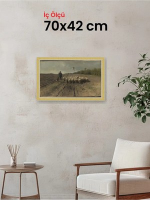 Hars Royal Klasik Desenli Çok Renkli Çerçeve 70 x 42 cm Şeffaf Korumalı Pvc