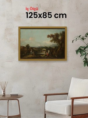 Hars Gallery Klasik Altın Çerçeve 125 x 85 cm Şeffaf Korumalı Pvc