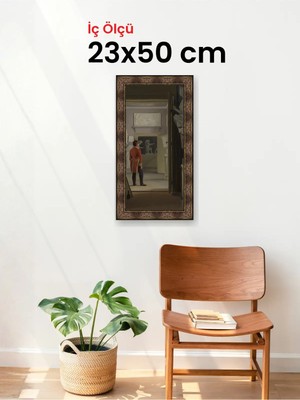 Hars Heritage Eskitme Kahverengi Çerçeve 23 x 50 cm Camlı