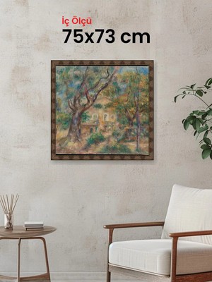 Hars Heritage Eskitme Kahverengi Çerçeve 75 x 73 cm Şeffaf Korumalı Pvc