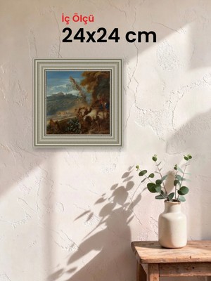 Hars Gallery Klasik Gümüş Çerçeve 24 x 24 cm Şeffaf Korumalı Pvc