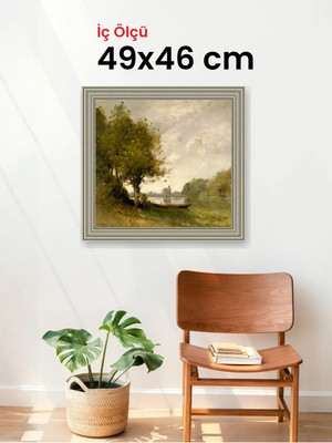 Hars Gallery Klasik Gümüş Çerçeve 49 x 46 cm Şeffaf Korumalı Pvc