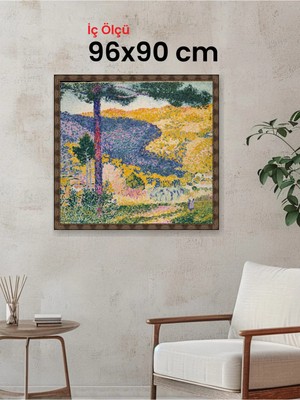 Hars Heritage Eskitme Kahverengi Çerçeve 96 x 90 cm Şeffaf Korumalı Pvc