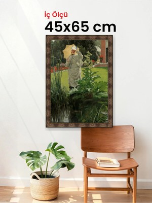 Hars Heritage Eskitme Kahverengi Çerçeve 45 x 65 cm Şeffaf Korumalı Pvc